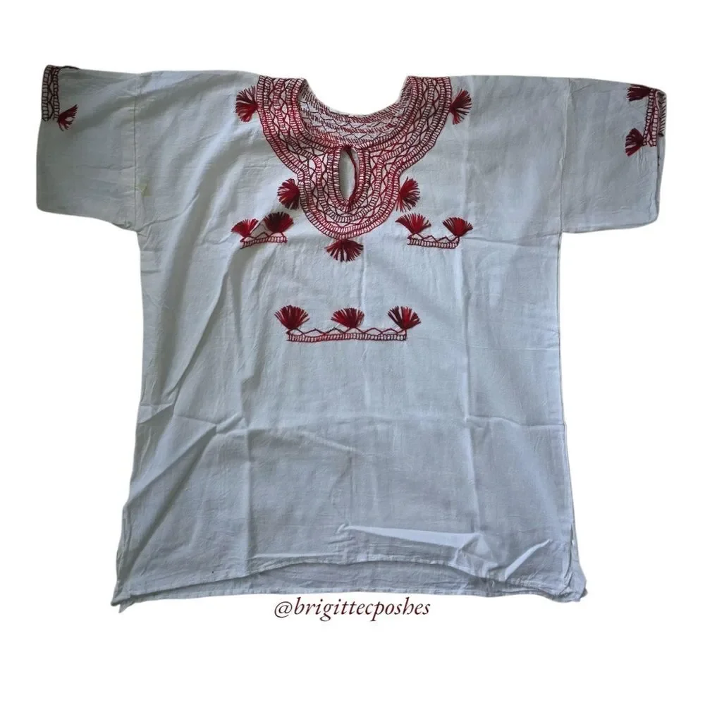 HANDMADE Traditional Embroidered Mexican Blouse